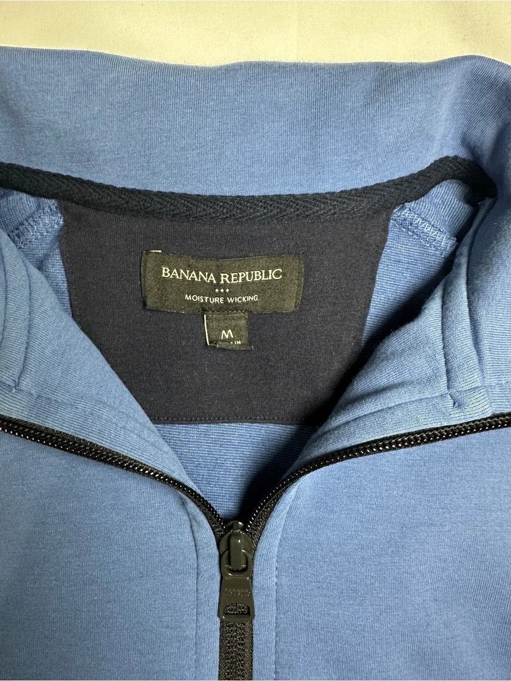 Men’s Banana Republic Blue Quarter-Zip Pullover Size M